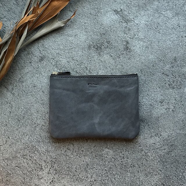 レザーフラットポーチ /〝sibilla〞〖3カラー〗〖受注制作〗 | iichi