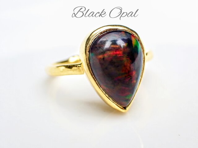 NEW☆「Black Opalの世界でひとつの天然石sv925+kgp18 NEW☆「Black Opalの世界でひとつの天然石sv925+kgp18 | iichi