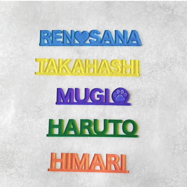 【オーダーメイド】　カラーアクリルネームプレート　アクスタ　お名前　英語　数字　推し活　飾り