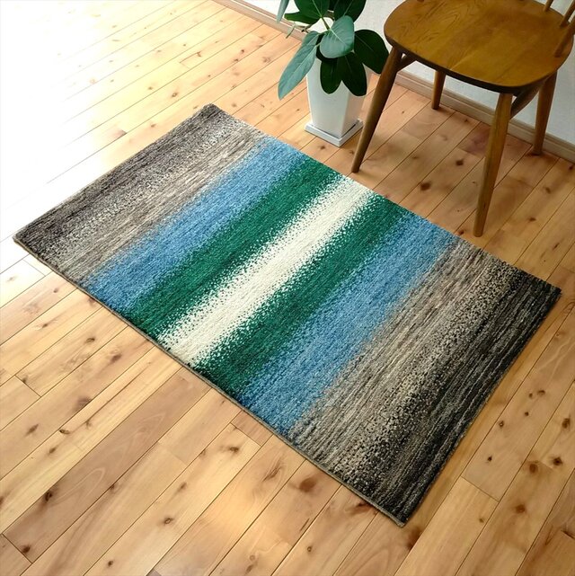 夏は涼しく冬は暖かい天然ラグ ガゼニラハット COLOR Ver, 120x78cm