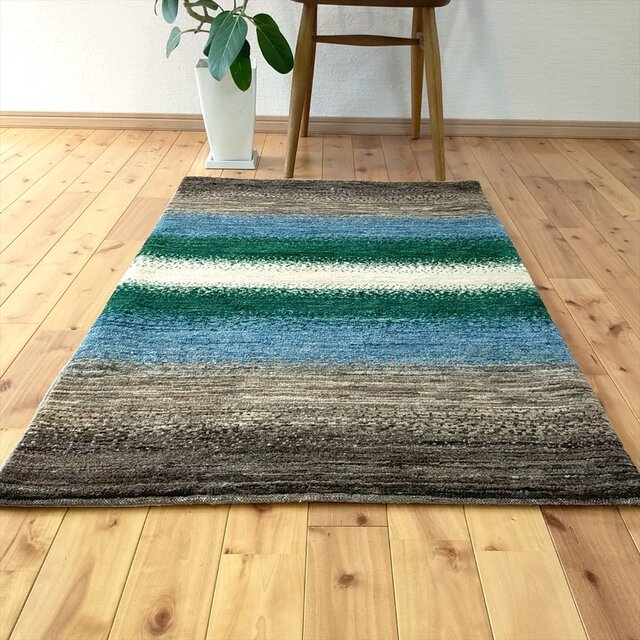 夏は涼しく冬は暖かい天然ラグ ガゼニラハット COLOR Ver, 120x78cm