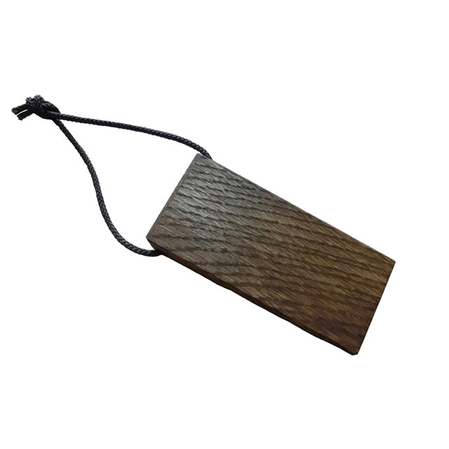 ブラウン Nas27 木製 ドアストッパー ドア止め ミニ 天然杢楢無垢材