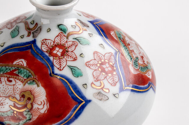 骨董　古伊万里　九谷　大聖寺伊万里　油壷　菊割　金蘭手　花瓶　小壷 骨董 古伊万里 九谷 大聖寺伊万里 油壷 菊割 金蘭手 花瓶 小壷