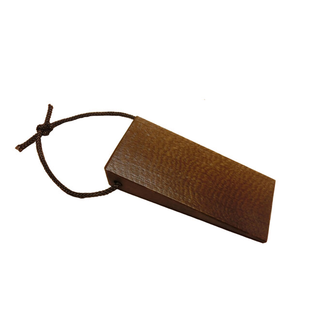 ブラウン Nas72 木製 ドアストッパー ドア止め ミニ 天然杢楢無垢材