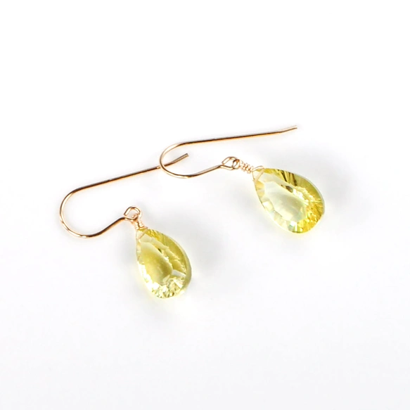 春に☆珍しいカット レモンクォーツのピアスチャーム 春に☆珍しいカット レモンクォーツのピアスチャーム レモン or 檸檬