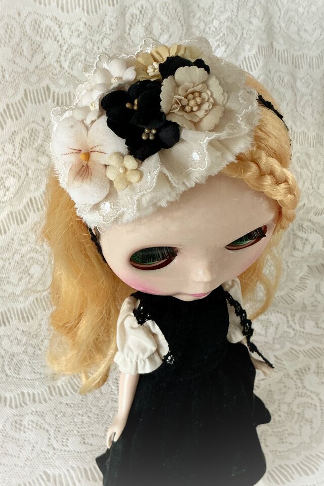 カットワークレース ドレス ドール用 ブラウスセットフラワーレースドレス|Dorry Doll