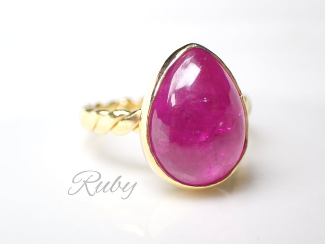 【♡♡M♡♡】宝石質ルビーのオーバルベゼルリング ルビーとペリドットのリング2本セット silver925 18KGP 7月