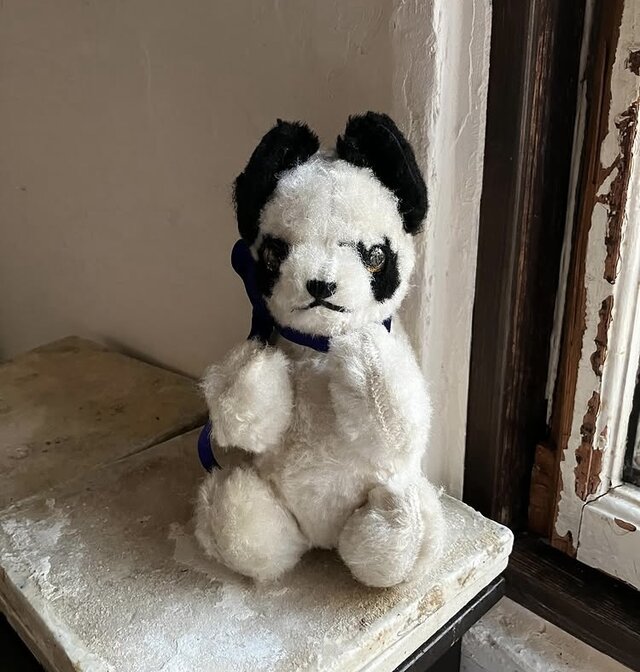 フランス　アンティーク　ハスキー犬みたいなパンダ