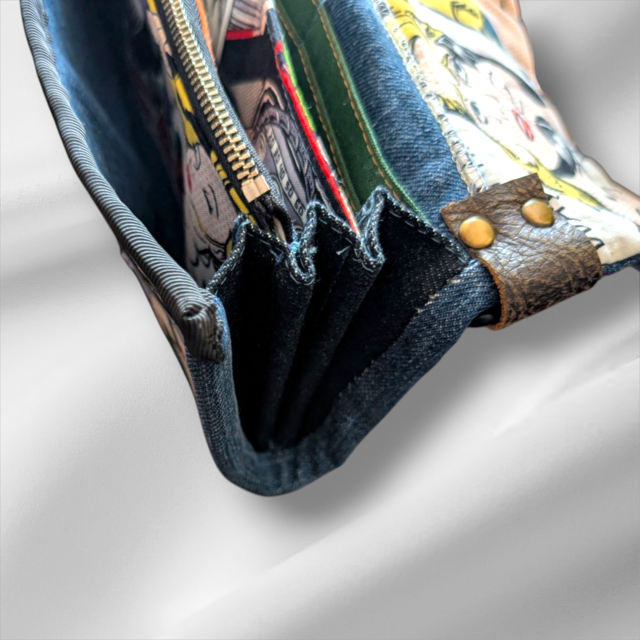 upcyclewallet デニムリメイク×アメコミ | iichi 日々の暮らしを