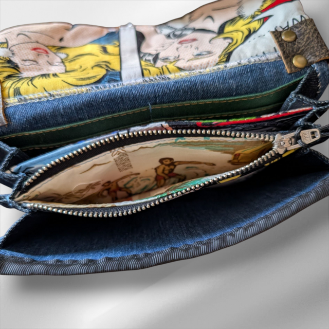 upcyclewallet デニムリメイク×アメコミ | iichi 日々の暮らしを