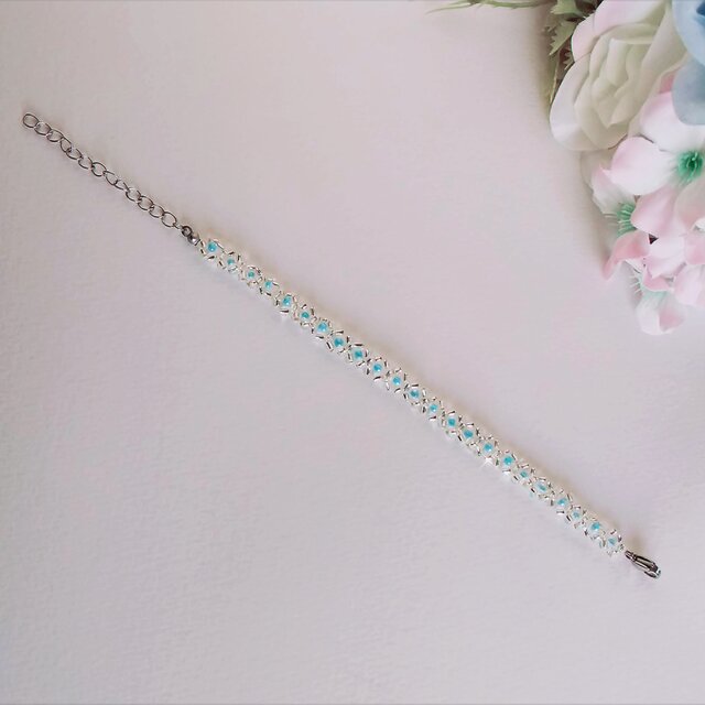 ビーズ フラワー ブレスレット