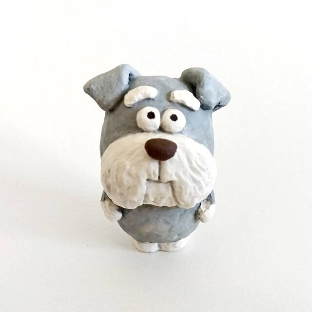 クリスマス⭐ミニオブジェ   ミニチュアシュナウザー ミニチュアシュナウザー オブジェ | iichi 日々の暮らしを