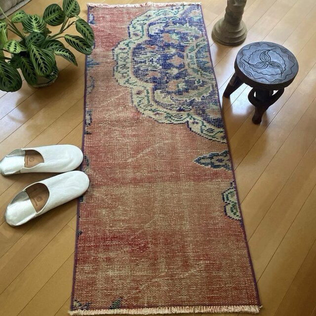50×126 ピンクサーモン×ブルー グラデーショントルコ