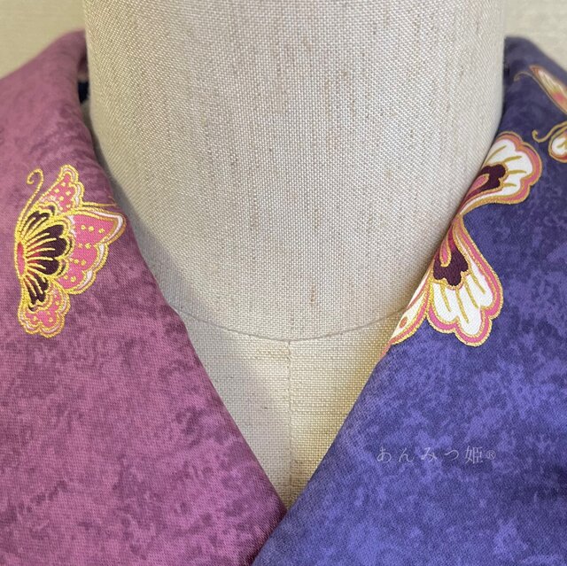 №3207 半衿　半襟　蝶　正絹 SOUBIEN 半襟 刺繍 振袖 半衿 成人式 白 オフホワイト 銀色