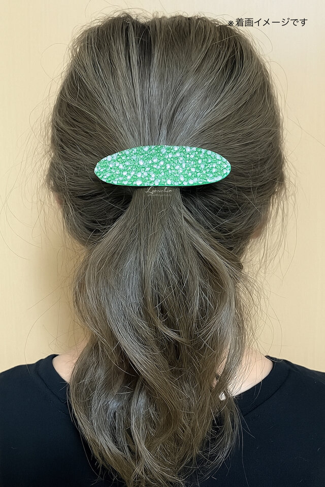 ワンポイントのアクセントに】クリスタルドロップバレッタ | iichi