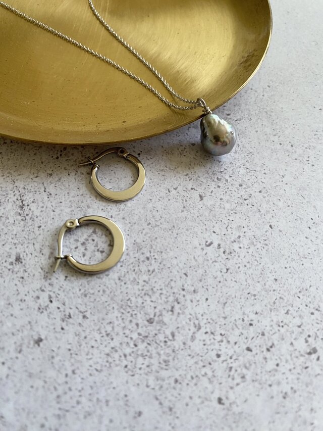H.P.フランス ヴィンテージ シルバー刻印×バロックパール ネックレス Silver925 Vintage baroque drop pearls ヴィンテージバロックパール