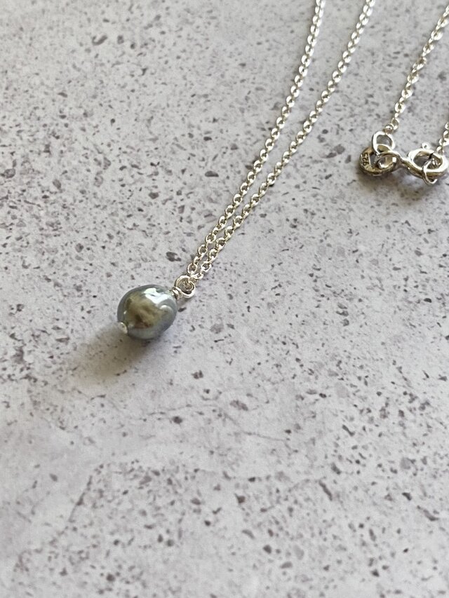 Silver925 Vintage baroque drop pearls ヴィンテージバロック