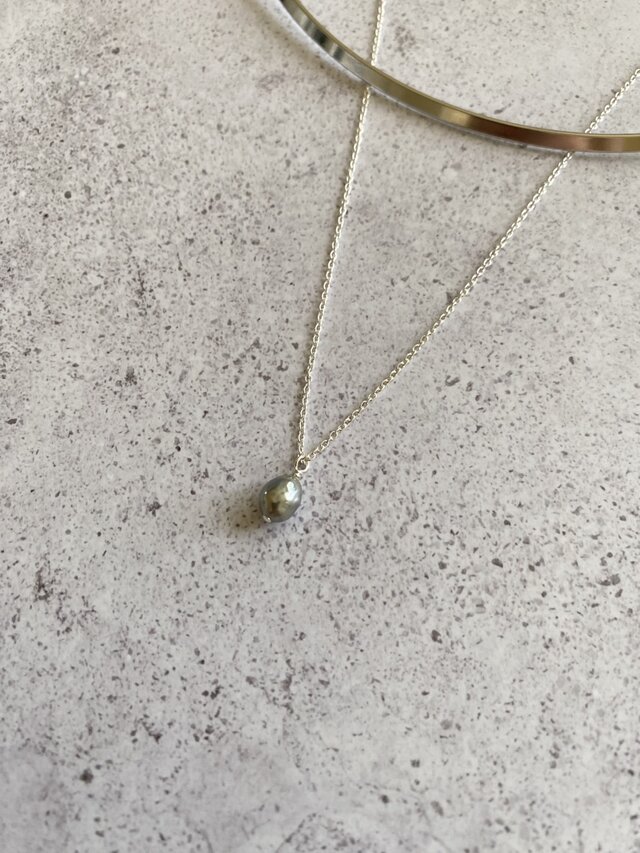 Silver925 Vintage baroque drop pearls ヴィンテージバロック