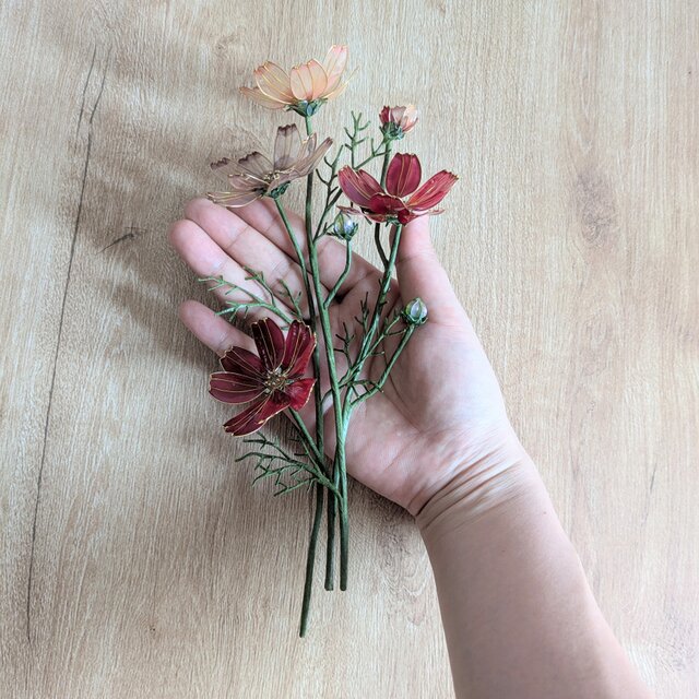 コスモス｜軽くて透ける造花（ディップフラワー） | iichi 日々の