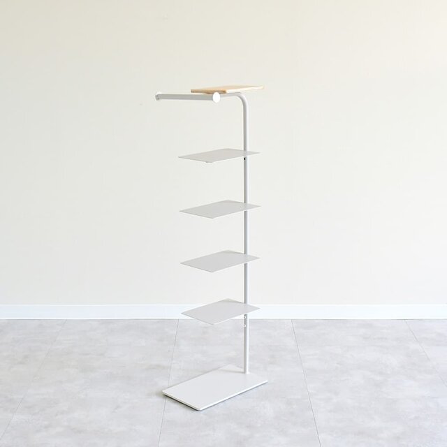 A factory：シューズラック6段（傘・靴べら）【 日本製 傘立て 靴箱