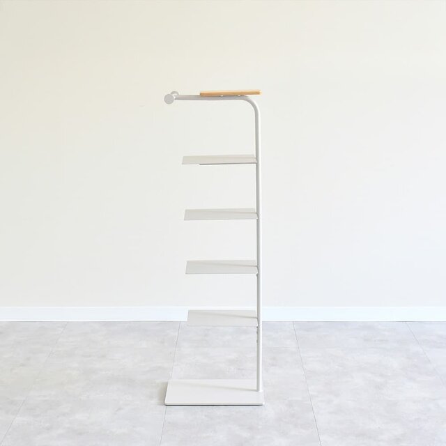 A factory：シューズラック6段（傘・靴べら）【 日本製 傘立て 靴箱