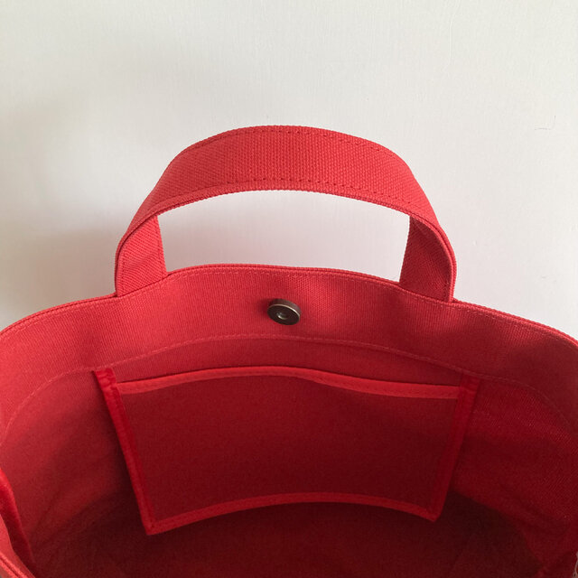 2wayプランプトート 赤 / 8号帆布 | iichi 日々の暮らしを心地よくする