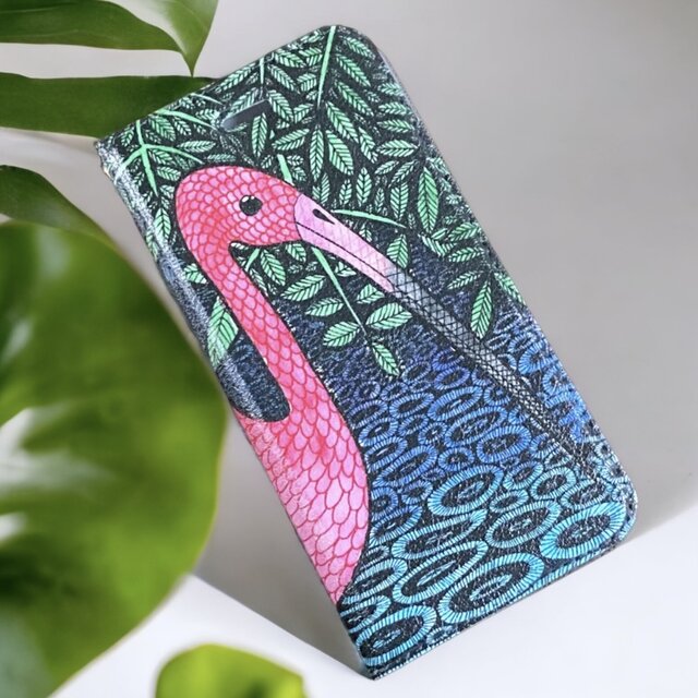 気になる石と｜ツグアイナ・ショウジョウトキ｜帯なし手帳型iPhoneケース