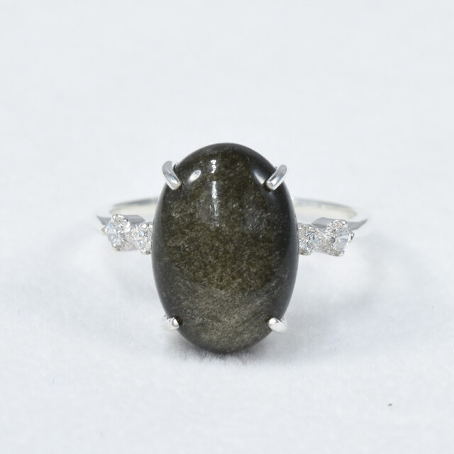 ゴールデンオブシディアン リング SV925 CJ097CIBSN | iichi 日々の