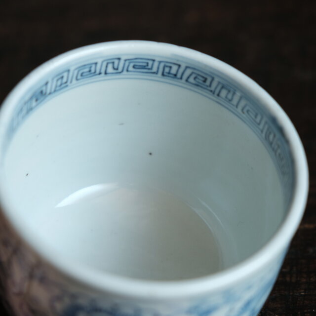 骨董　アンティーク　初期伊万里　陶片　染付　蝶々文　猪口　盃　残欠　百間窯 骨董 初期伊万里 陶片 染付土筆文碗 残欠 多々良の元窯出土
