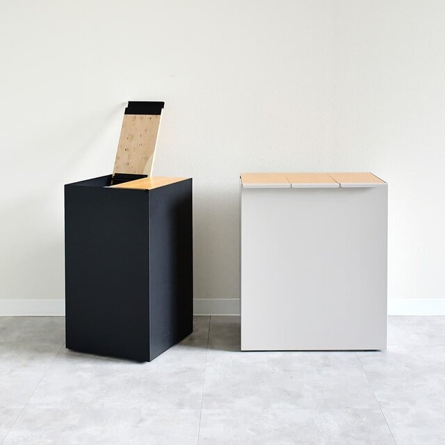 A factory ダストボックス 3分別：ゴミ箱 キャスター付 日本製