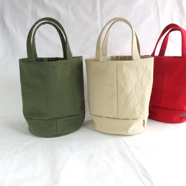 倉敷帆布のバケツバッグ　