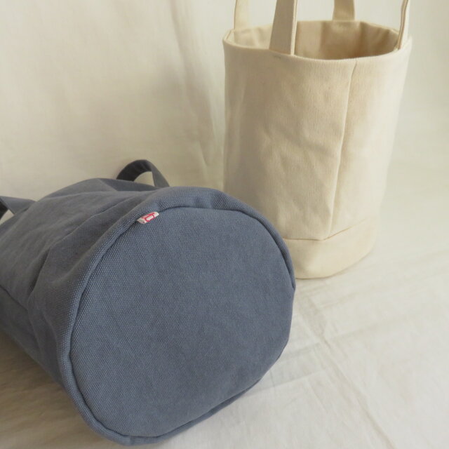 倉敷帆布のバケツバッグ モノクロ | iichi 日々の暮らしを心地よくする