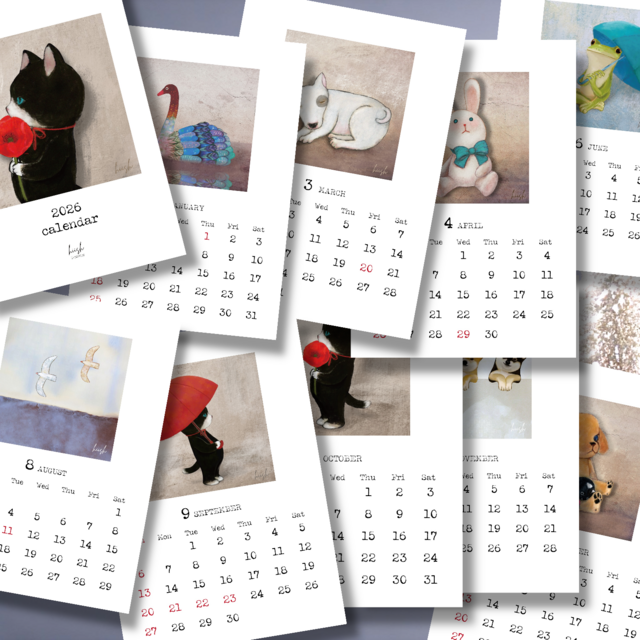 ★送料無料セット★2026年壁掛けカレンダー5冊セット(A5サイズ)