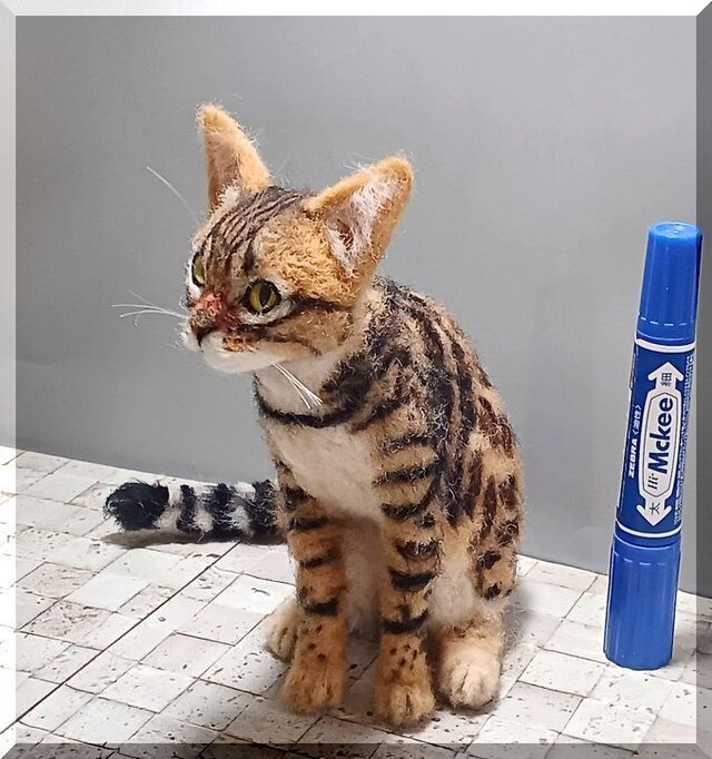 羊毛フェルト 猫 あけましておめでとうございます🎍✨ 本年もどうぞよろしく