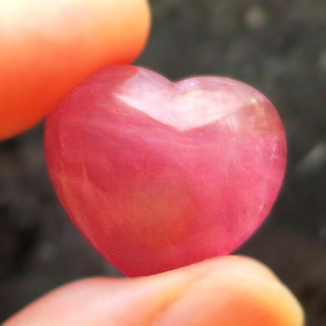 ピンクトルマリン キャッツアイ ハート 天然石 コレクション 42.10ct｜ハンドメイド素材｜10月の誕生石