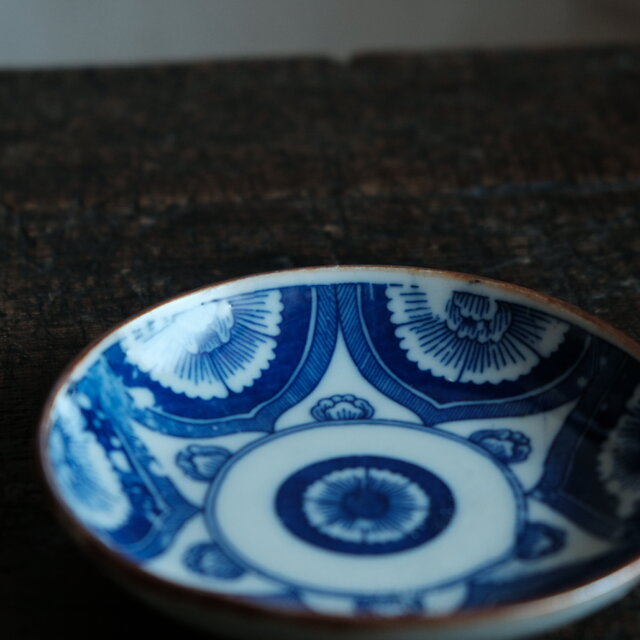 沢山の花文様◇印判小皿 骨董・antiques 古道具 古民家 丁寧な