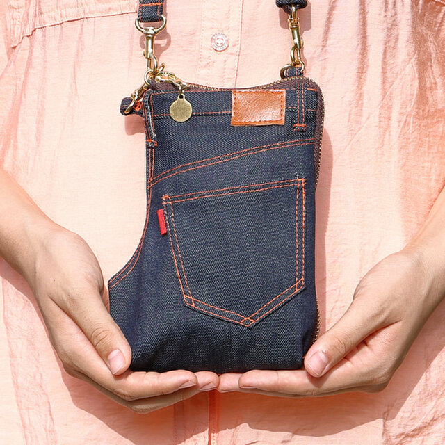 デニムスマホショルダーバッグ