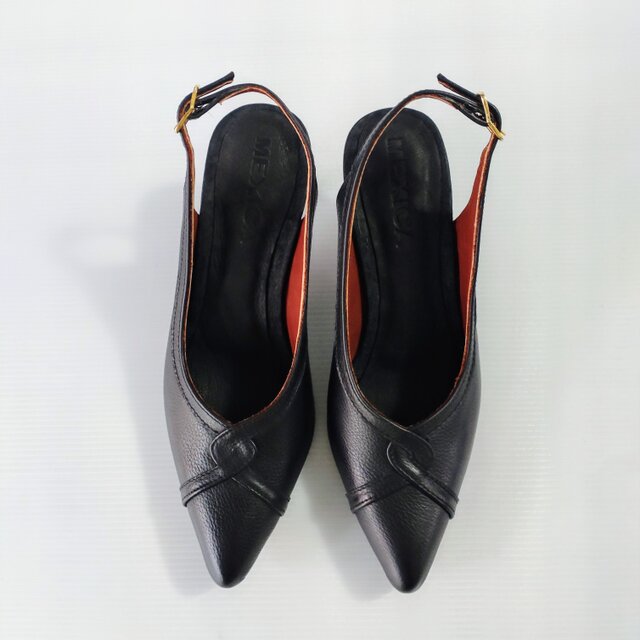 本革パンプス　7cmピンヒール　無料サイズ調整可能　入園入学　冠婚葬祭　定番パンプス　レディース　外反母趾サポート