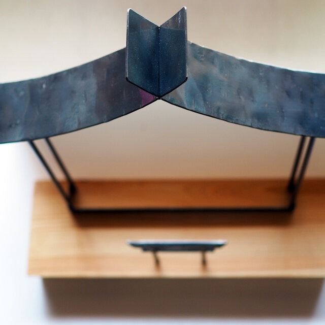 鍛鉄 の 神棚【 鉄 の 社 × ひのき + 鳥居 】 アイアン と 無垢