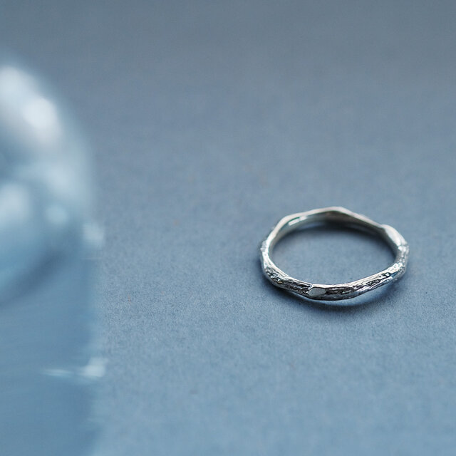 小枝 テクスチャー リング シルバー925