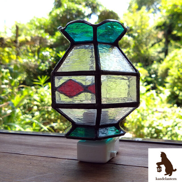 フットランプ「ぷかぷか金魚鉢」 ステンドグラス おやすみランプ