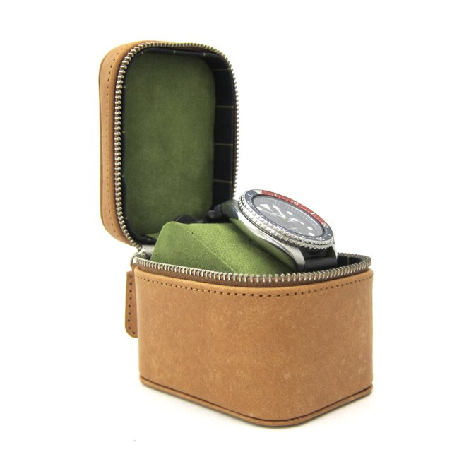 ウォッチケース 腕時計ケース ラウンドファスナー ハードケース 本革