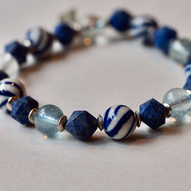 Blue Twist　アクアマリン／ブレスレット