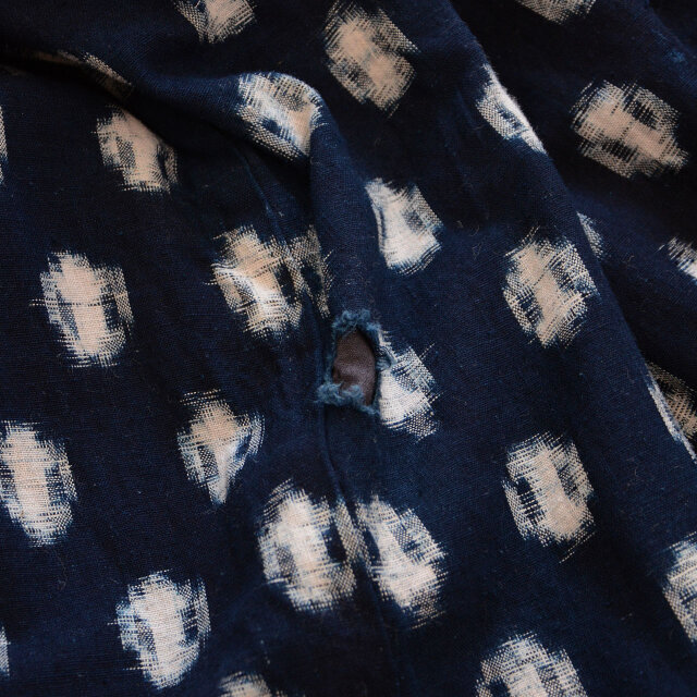 書生絣 木綿着物 まとめ売り ４点４柄 リメイク材料 古布 藍染め 古布藍染絣 子供木綿絣の着物 単衣絣着物 新古未使用品 リメイク 用