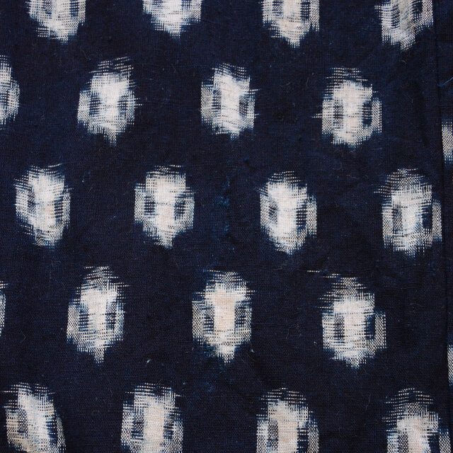 藍染 絣 木綿 着物 昭和初期〜中期 ジャパンヴィンテージ リメイク素材