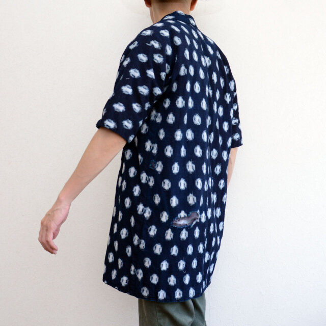 藍染 絣 木綿 着物 昭和初期〜中期 ジャパンヴィンテージ