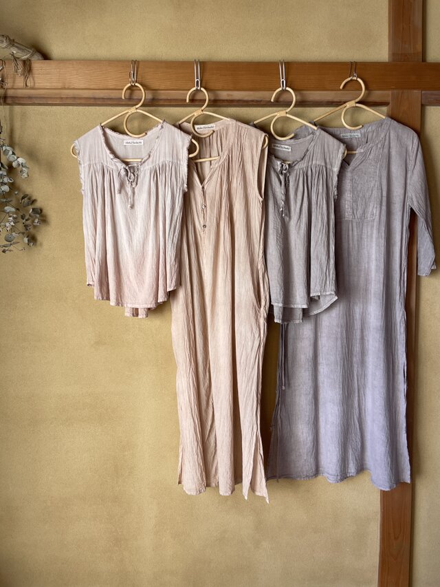Shizuku Dress Bengala dye/ ベンガラ染め Shizukuワンピース | iichi