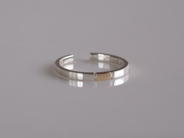 New! bass ring✶K10YG×silver925 コンビカラーリング 10金 シルバー