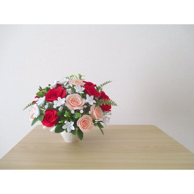 フェルトの花＊薔薇のクラシカル＊フェルトフラワー 結婚祝い 新築祝い