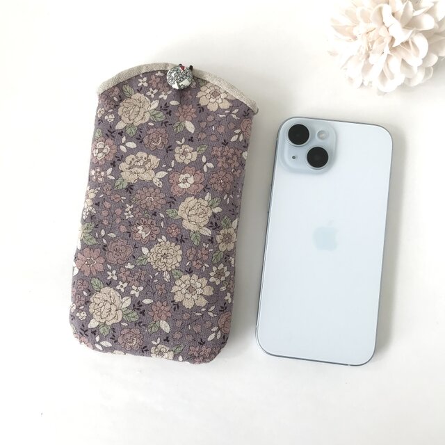スマホケース スマホポーチ iphoneケース iphoneポーチ 花柄